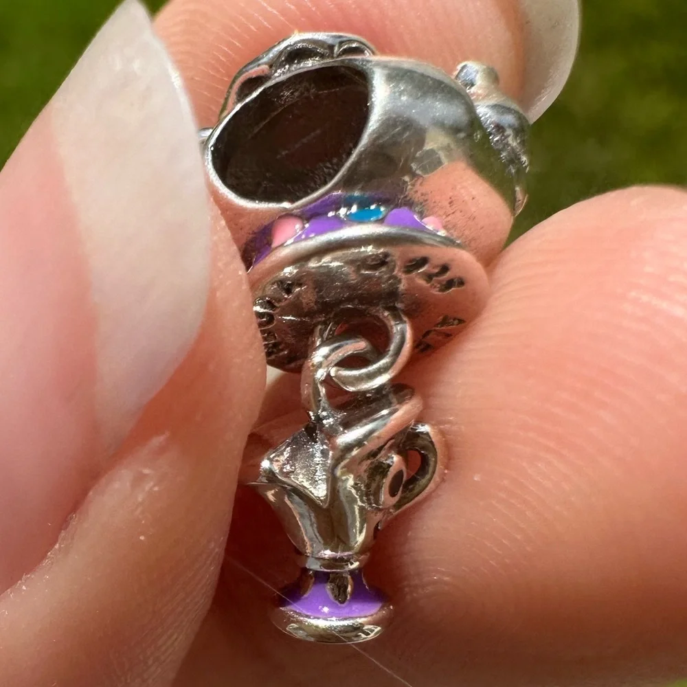 NWOT Pandora x Disney Beauty & the Beast Mr Potts & Chip Dangle Charm 799015C01_8